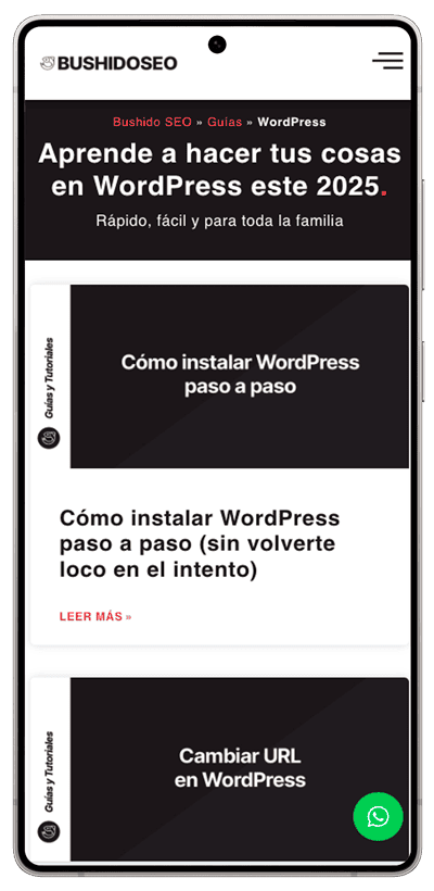 Diseño Responsive de la web bushidoseo