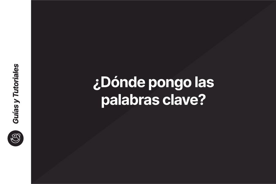 ¿Dónde pongo las palabras clave?