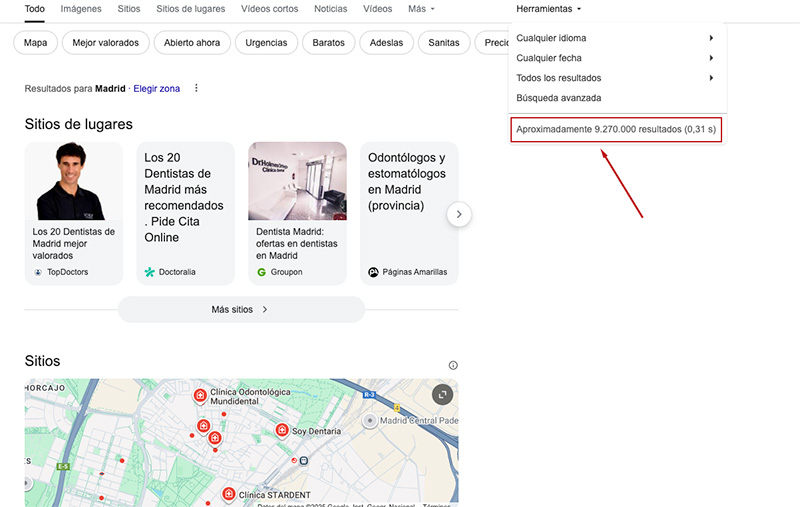 Resultados de Búsqueda de Google